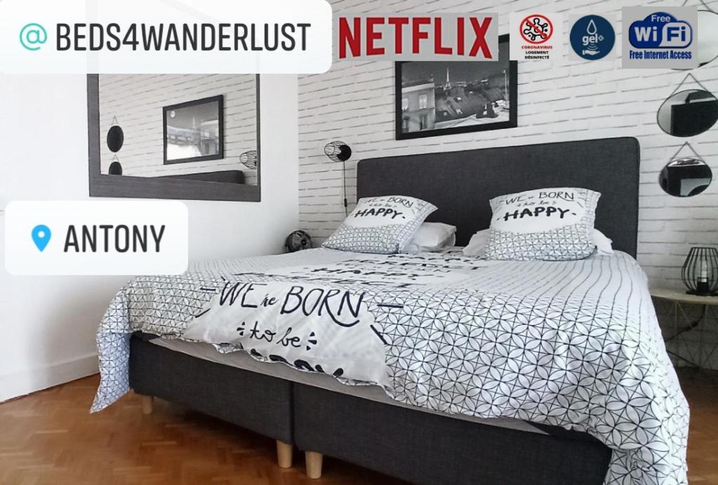 Le Parisien T1Antony-Berny By Beds4Wanderlust - 35M2 Avec Balcon - Aeroport Orly 5Miles - Train Station Rer B Orlyval 1Mile Apartment Екстериор снимка